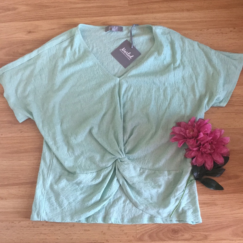 Seafoam Green Textured Top - Large - NWT
